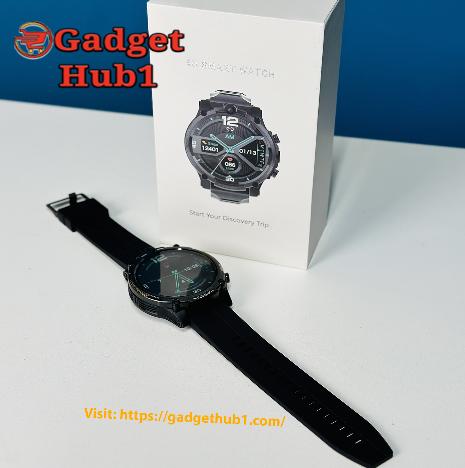 4G LTE Android Smartwatch with 2GB RAM, 16GB Storage, and Dual Camera (V20 Max)