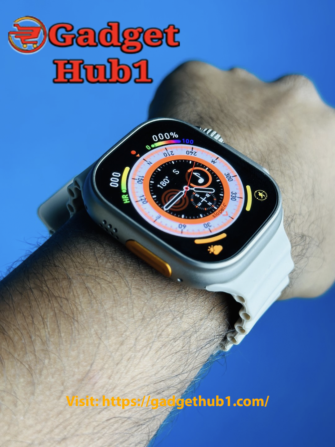 HK8 Pro Max Ultra Waterproof Smart Watch with AMOLED Display + 3 Days Battery Life