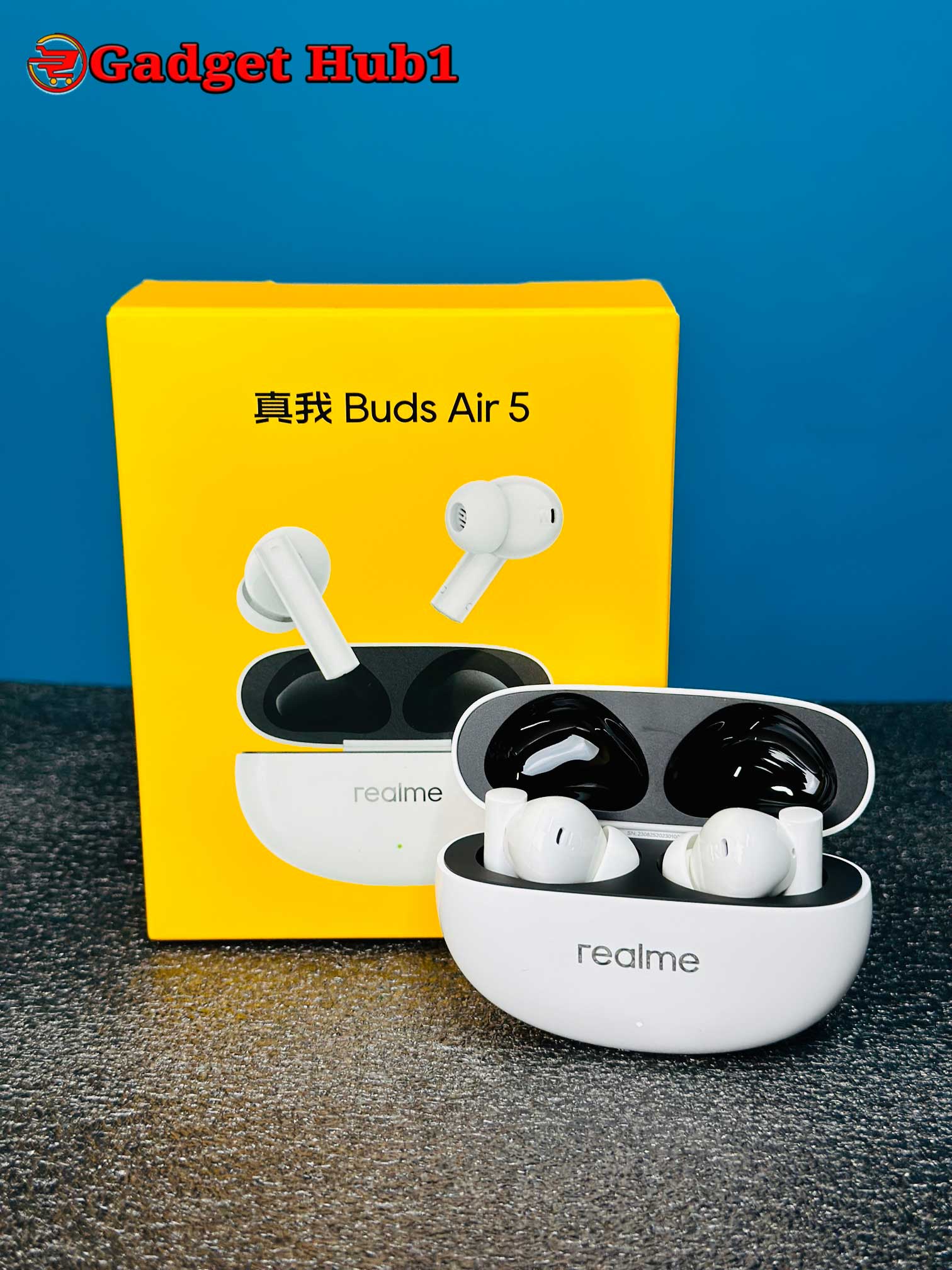 Realme Buds Air 5 Active Noise Canceling True Wireless Earbuds Blue & White Color