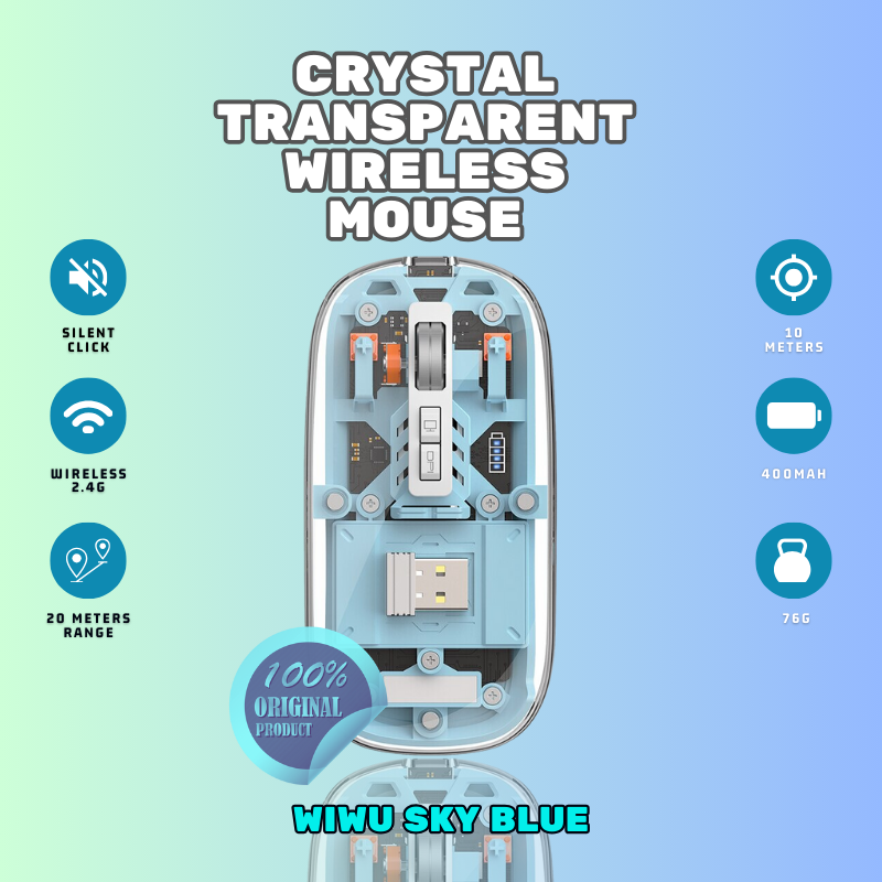 WIWU Crystal Transparent Magnetic Wireless Mouse