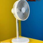 JISULIFE FA13P Rechargeable Desk Fan 8000mAh Bettery 28 Hours Plus Backup- Green And White Color