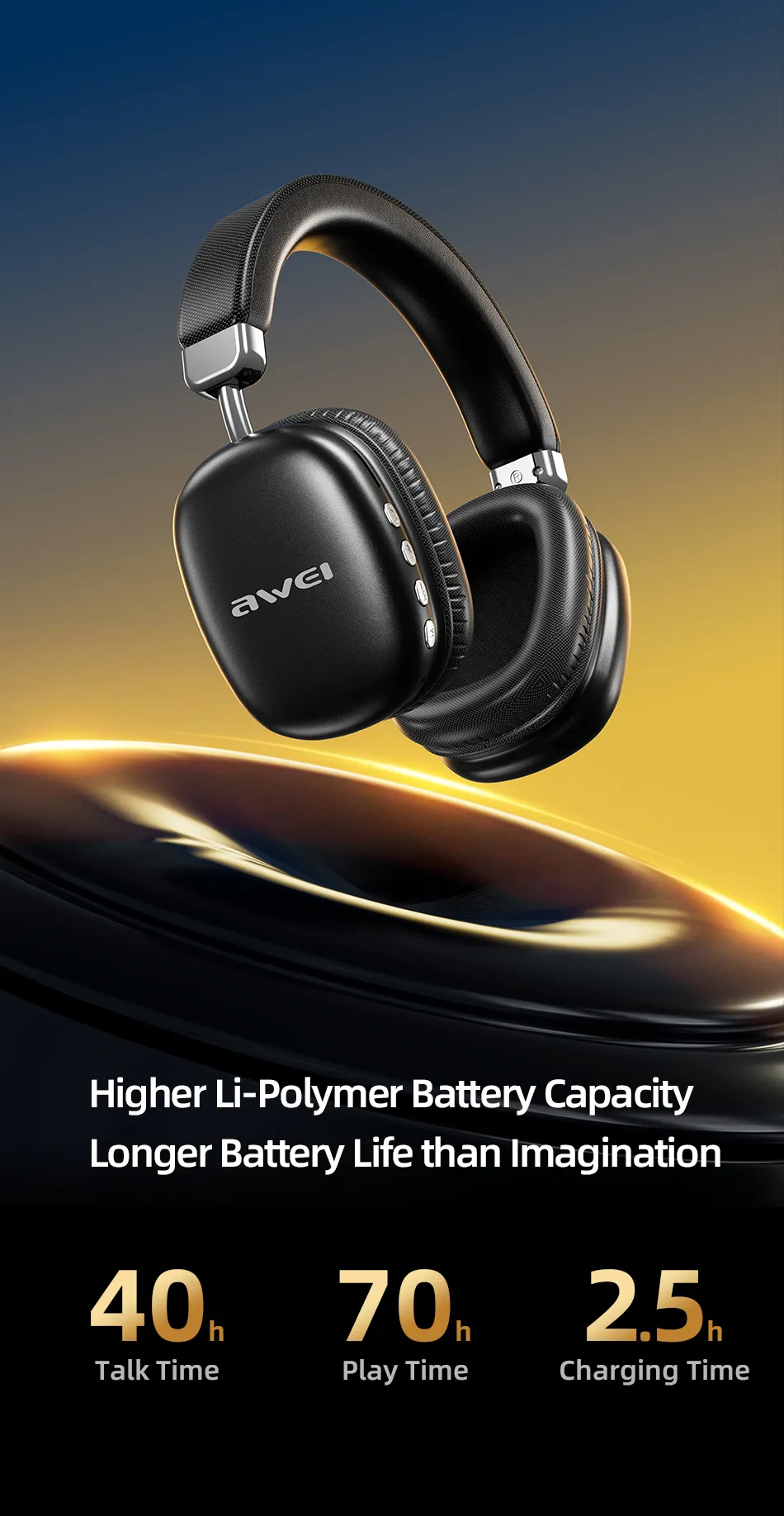 Awei AT7 Bluetooth Wireless Headphone Price In Bangladesh