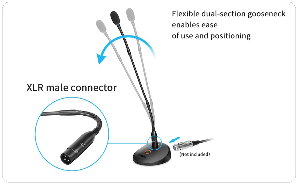 Boya BY-GM18CB Desktop Gooseneck Condenser Microphone Price In Bangladesh