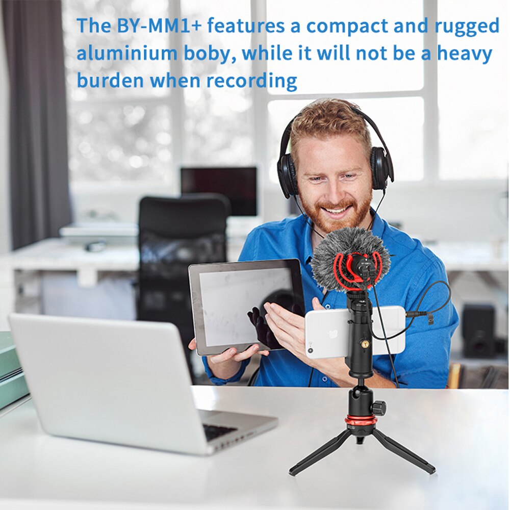 Boya BY-MM1 Plus Super-cardioid Condenser Shotgun Microphone