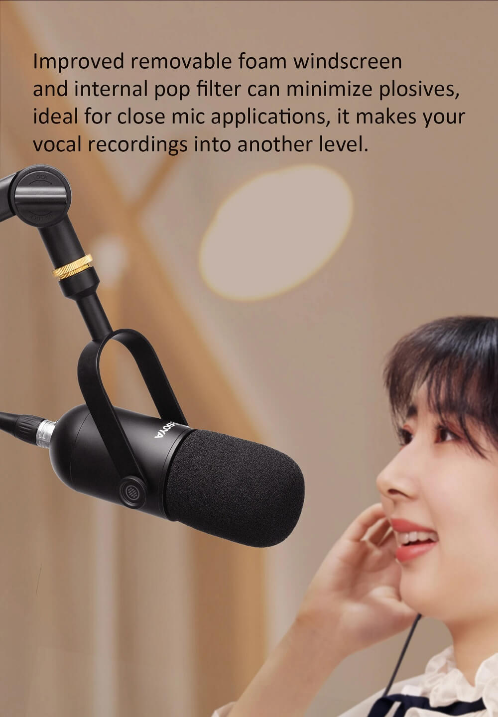 Boya Dynamic Broadcasting-Studio Microphone - BY-DM500