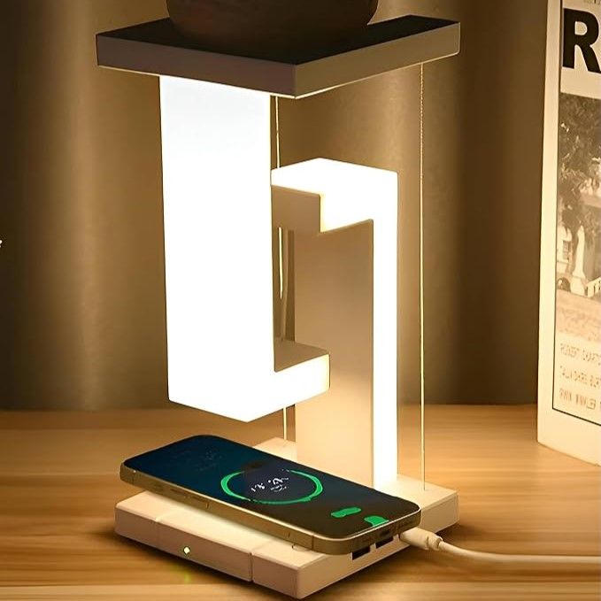 Anti-Gravity Floating Desk Lamp with Wireless Mobile Charger