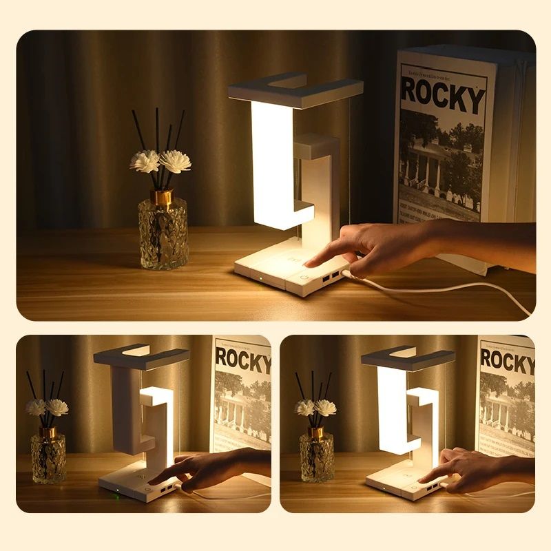 Anti-Gravity LED Desk Lamp with Wireless Charger