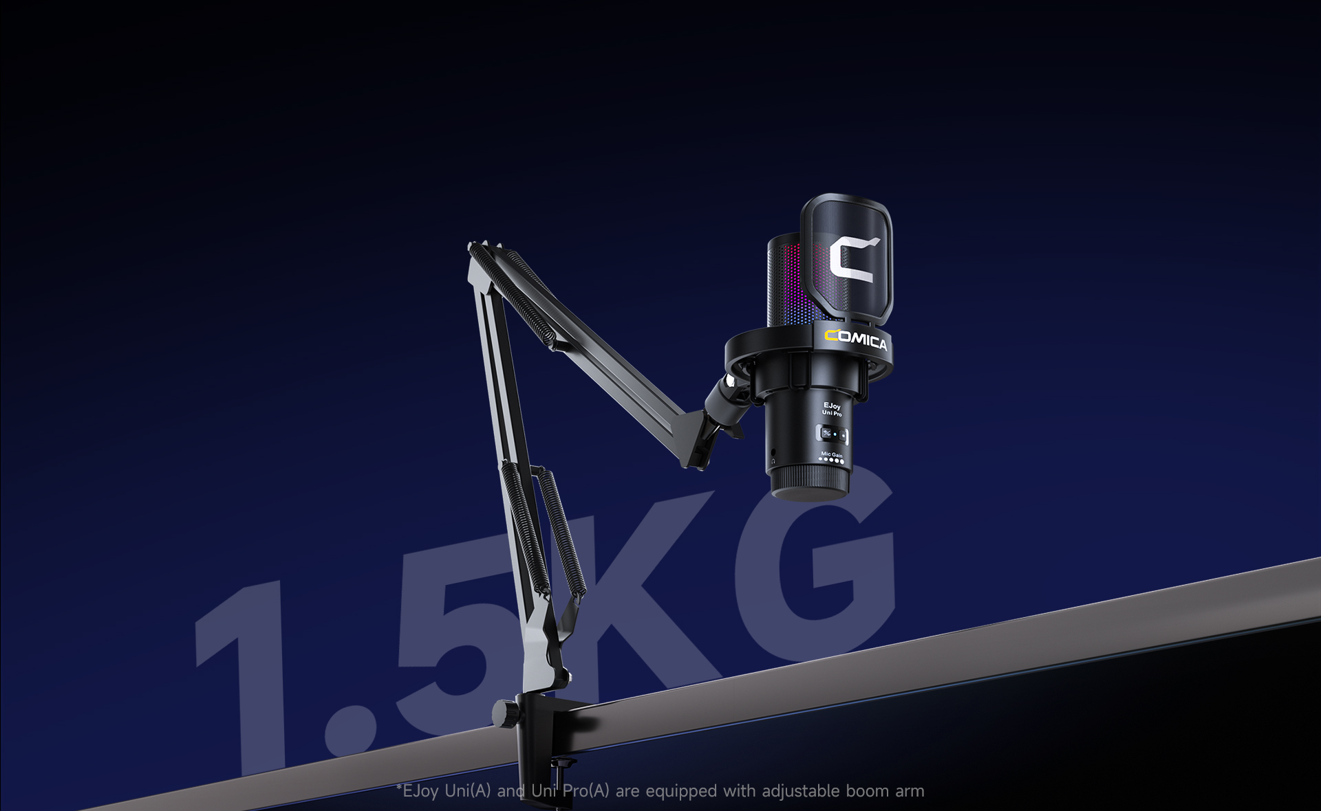 COMICA EJoy Uni RGB Cardioid Condenser USB Microphone