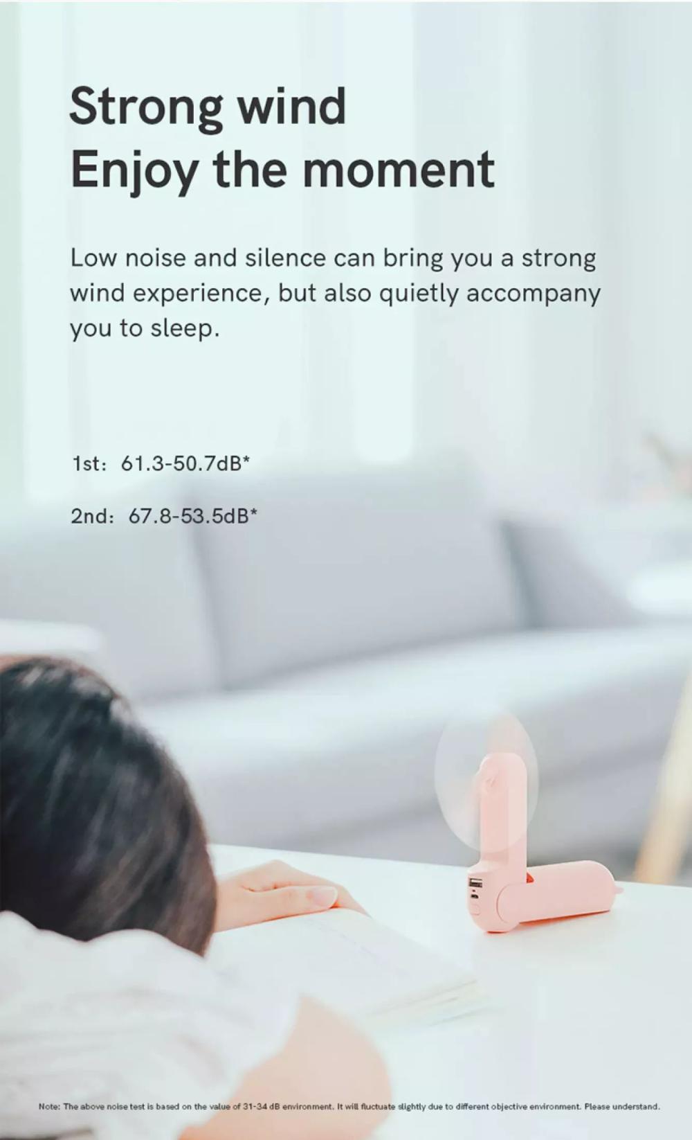 JISULIFE F8X Mini Portable Fan & Power Bank