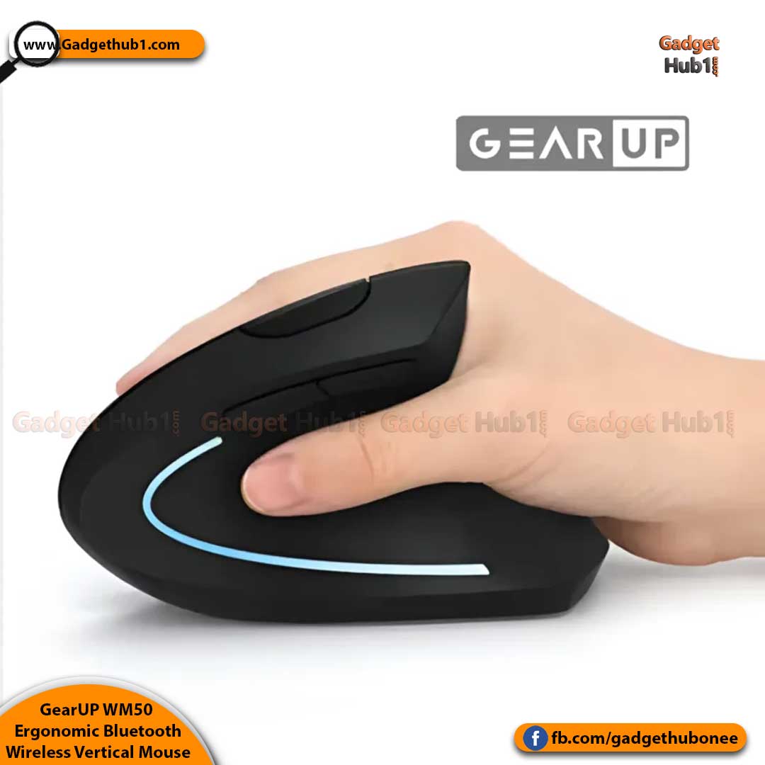 GearUP Vertical Ergonomic Wireless Mouse WM50 Price In BD