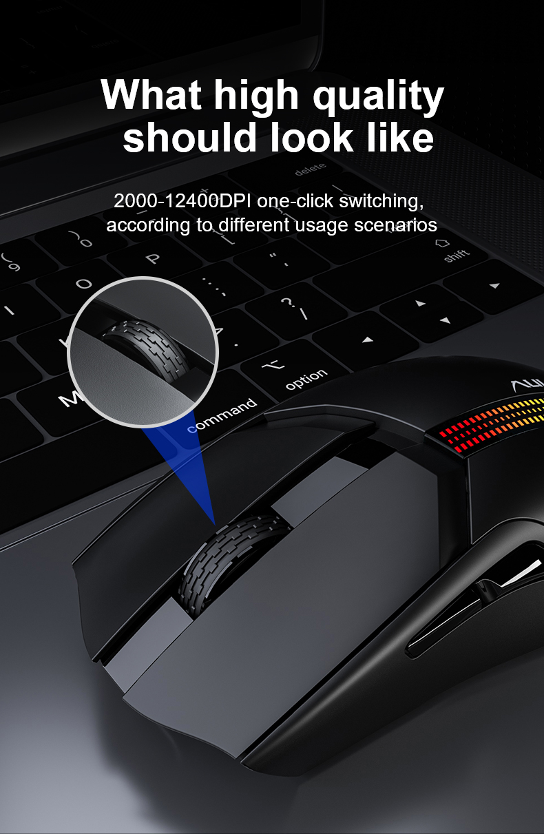 Aula F813 Pro Colorful Light Effects Gaming Mouse