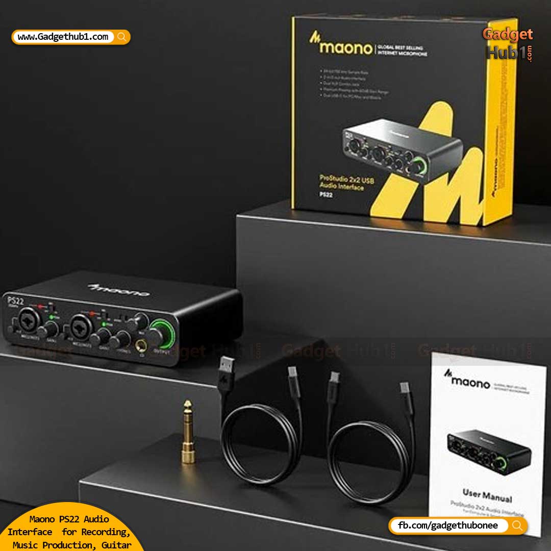 Maono PS22 Audio Interface for Recording - Music Production - Guitar