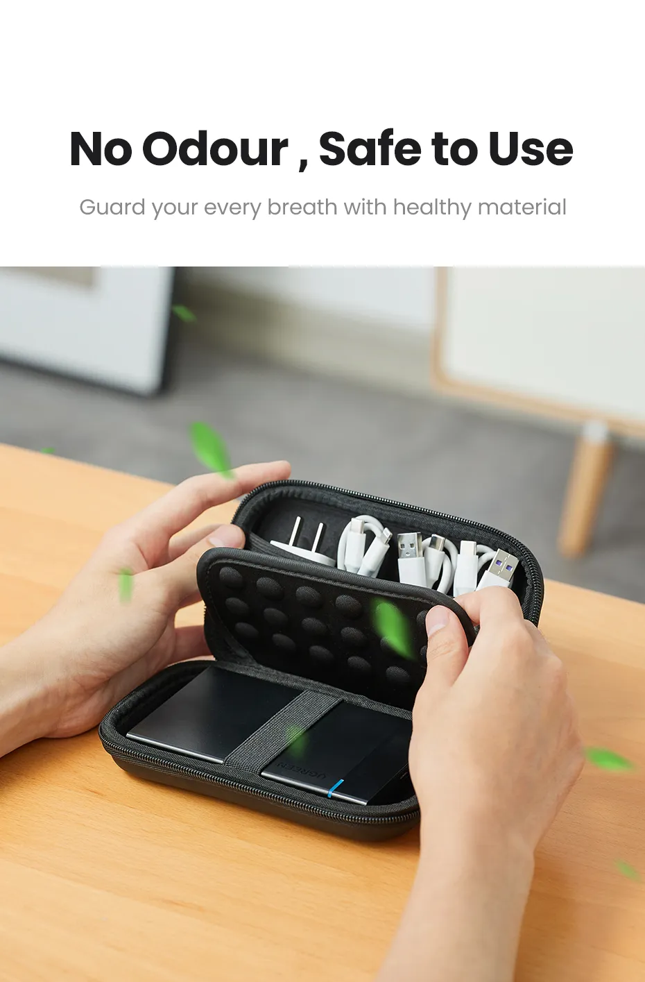 UGREEN LP128 Hard Disk Storage Bag Large Size - 6.8 Inch - Carrying Bag - Hard disk Storage Large Size Bag - Accessory Carrying Bag