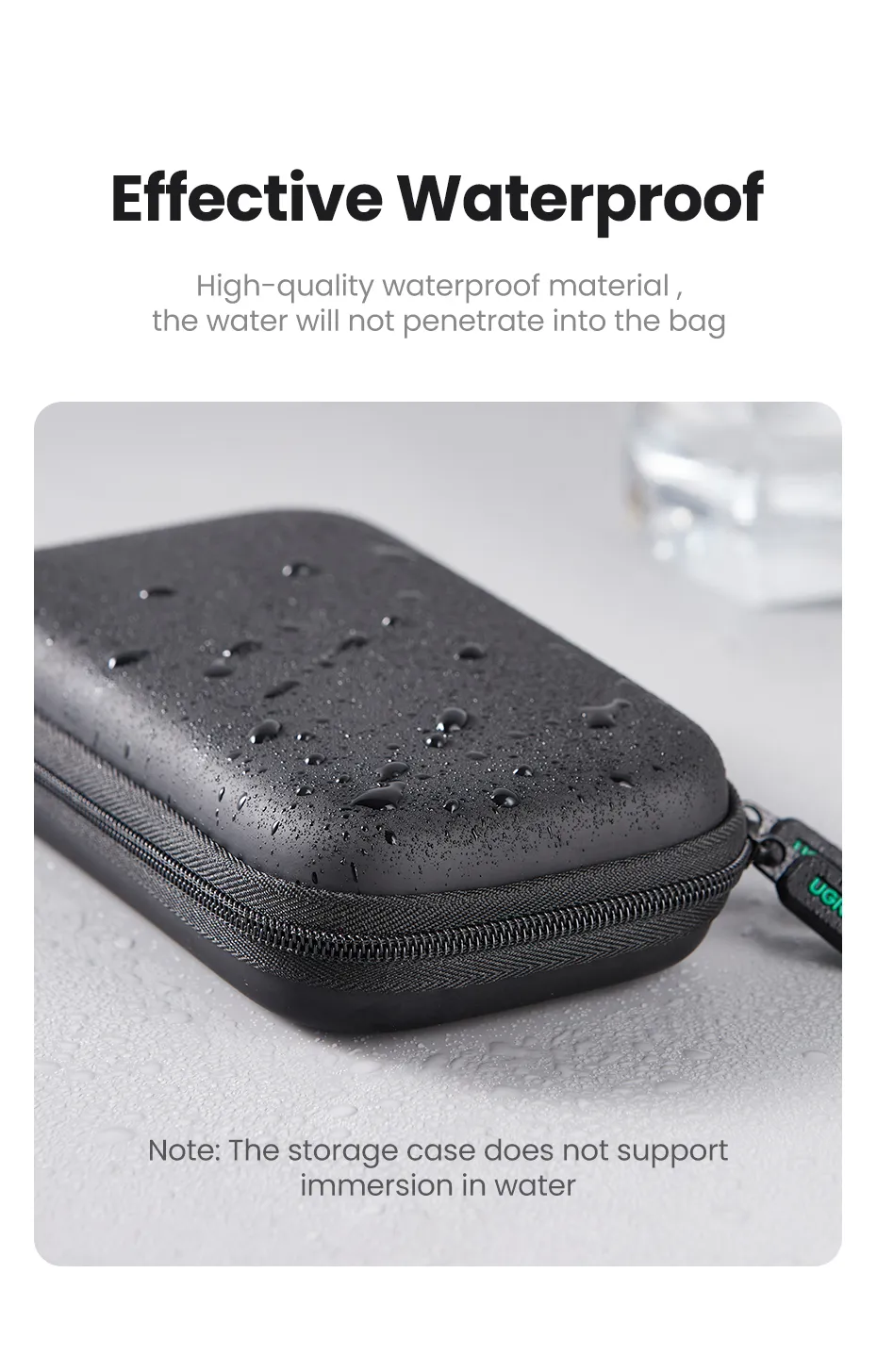 UGREEN LP128 Hard Disk Storage Bag Large Size - 6.8 Inch - Carrying Bag - Hard disk Storage Large Size Bag - Accessory Carrying Bag