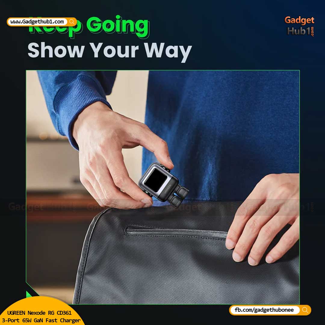 UGREEN Nexode RG CD361 3-Port 65W GaN Fast Charger