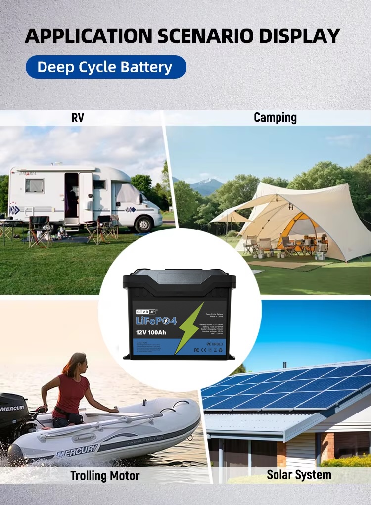 GearUP 12V 100Ah LifePO4 Lithium Battery