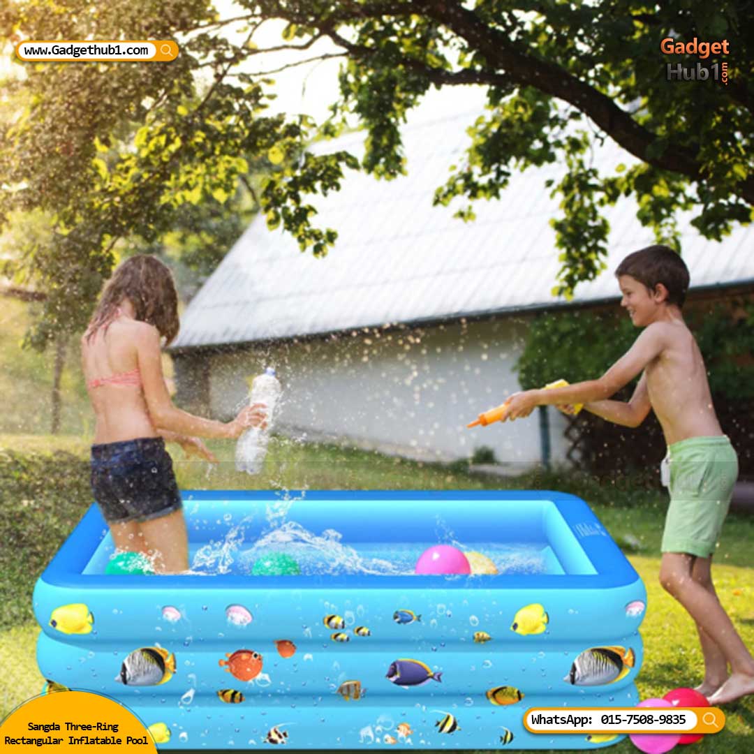 Sangda Three-Ring Rectangular Inflatable Pool