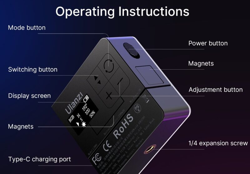 Ulanzi VL49 Pro Rechargeable Mini RGB Light