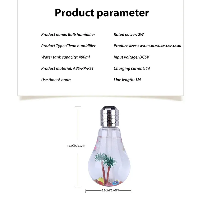 Creative Bulb Shaped Humidifier