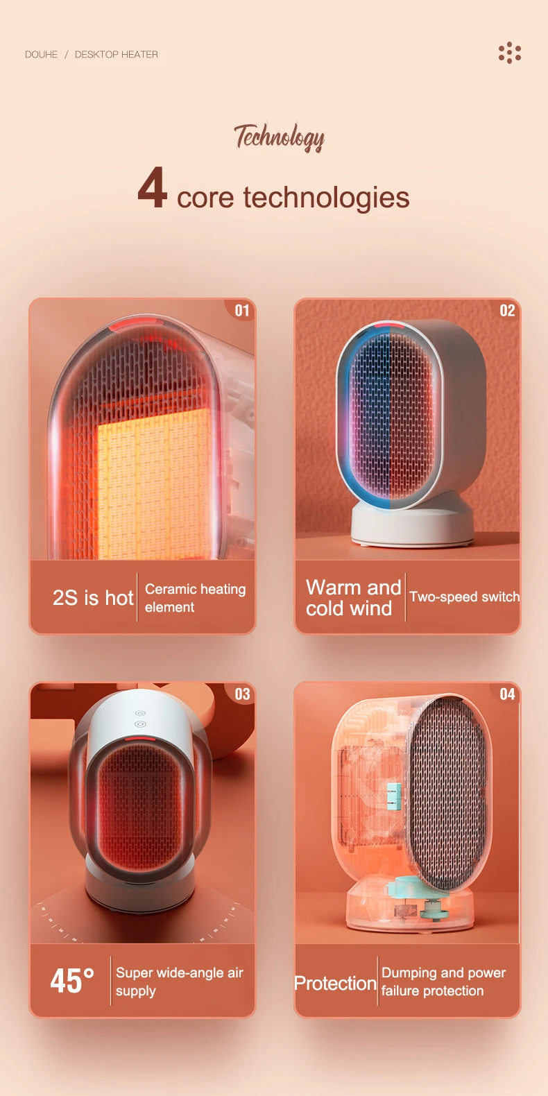Xiaomi DOUHE 600W Electric Heaters