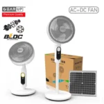 GearUP Rechargeable BLDC Solar Stand Fan (AC+DC)