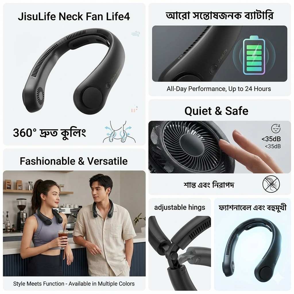 JisuLife Neck Fan Life4