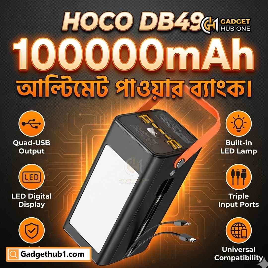 Hoco DB49 100000mAh Large Capacity Power Bank