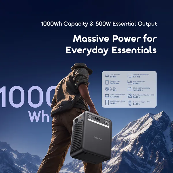 oraimo KILI 500W Solar Power Station 1000Wh