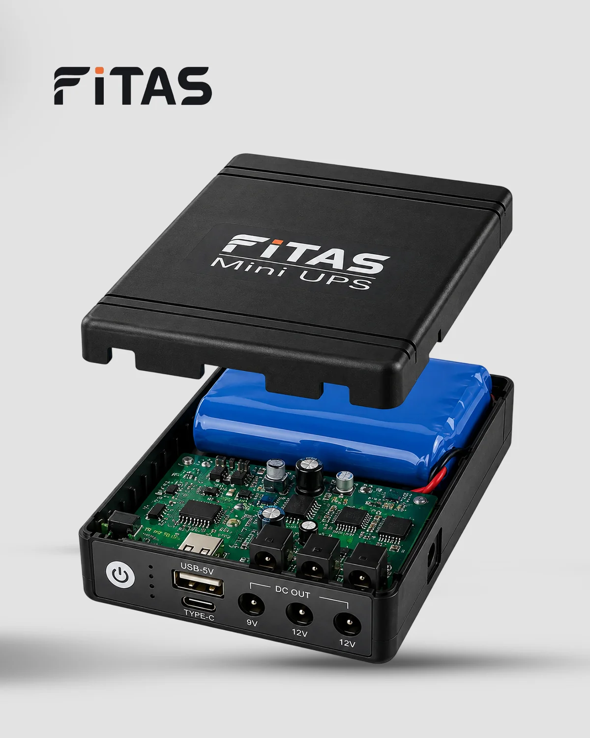 FiTAS TM95 10400mAh Mini DC UPS with Type-C Fast Charging